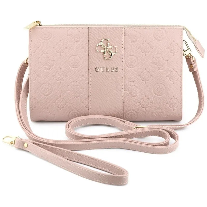 Guess Peony 4G Classic Logos Stripe – telefono rankinė (rožinė)