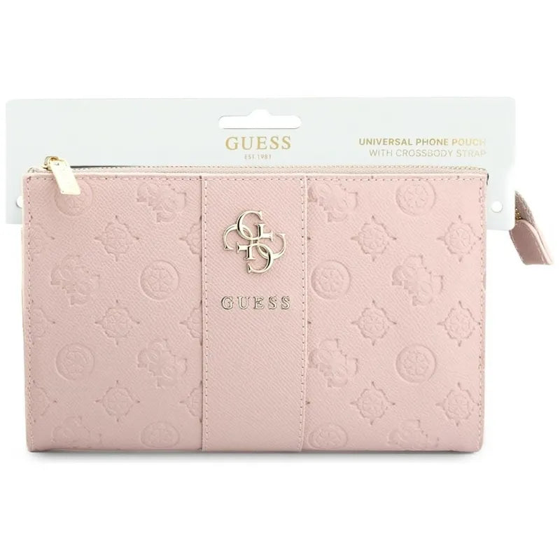 Guess Peony 4G Classic Logos Stripe – telefono rankinė (rožinė)