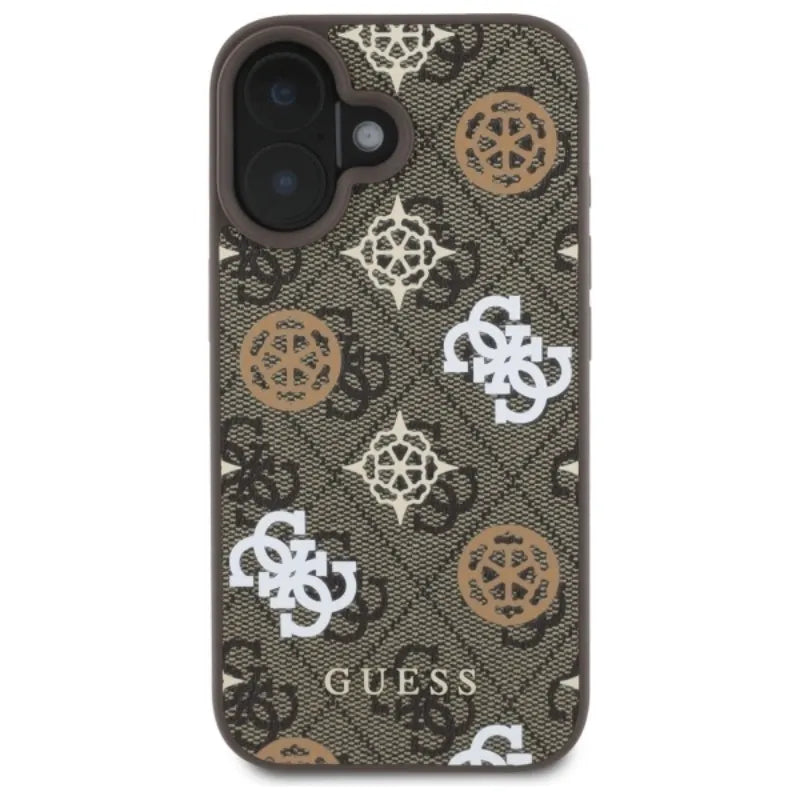 Guess Peony ant 4G foninis pagrindas su MagSafe - dėklas iPhone 16 (rudos spalvos)