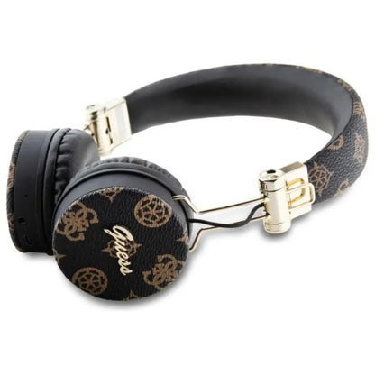 Guess Peony Script Round Shape – Belaidės ant ausų „Bluetooth“ ENC ausinės (juodos)