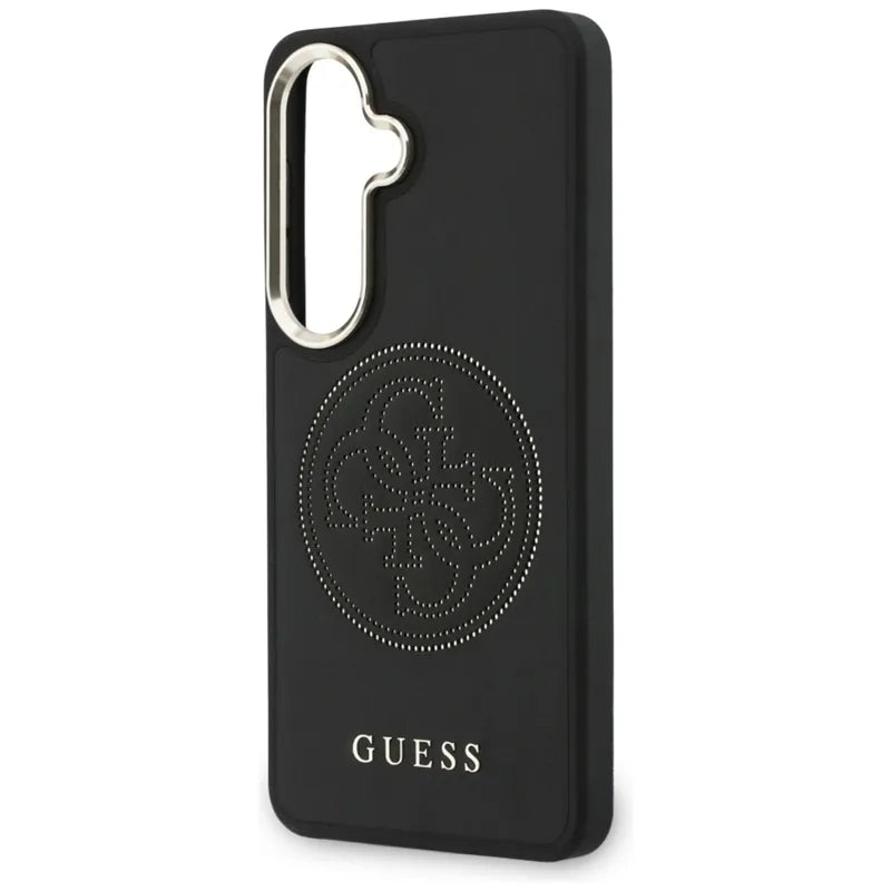 Guess Perforated Logo MagSafe dėklas - Samsung Galaxy S26 dėklas (juodas)
