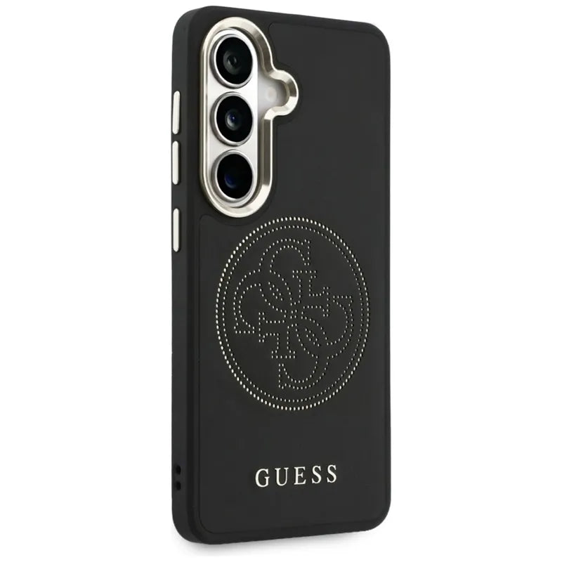 Guess Perforated Logo MagSafe dėklas - Samsung Galaxy S26 dėklas (juodas)