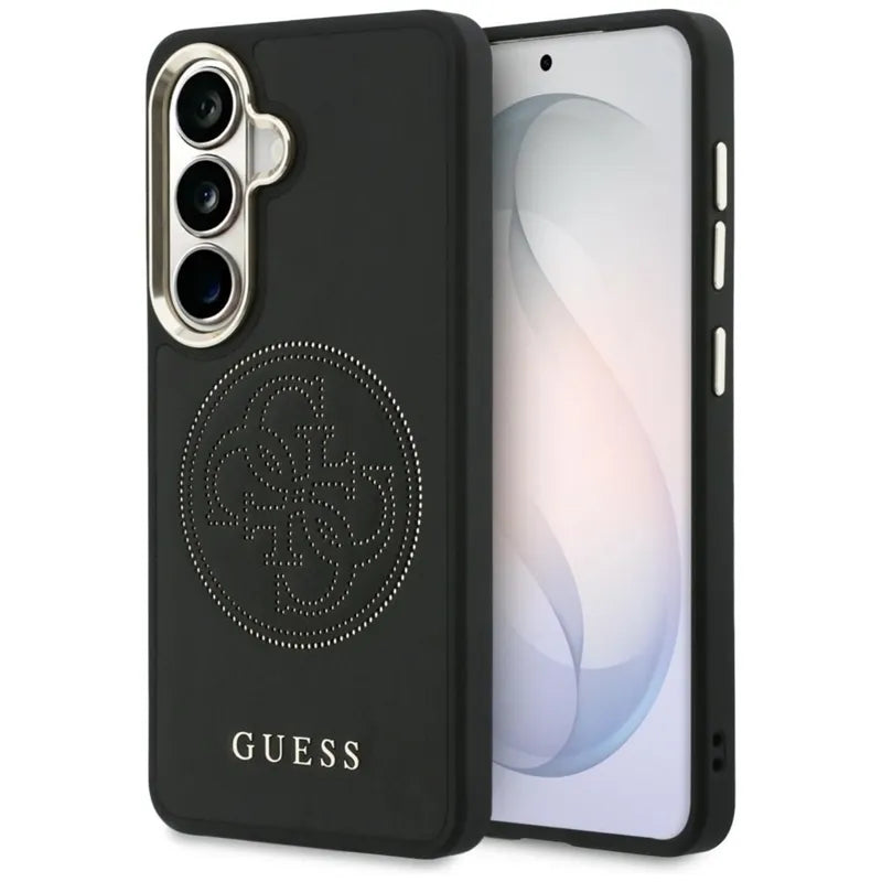 Guess Perforated Logo MagSafe dėklas - Samsung Galaxy S26 dėklas (juodas)