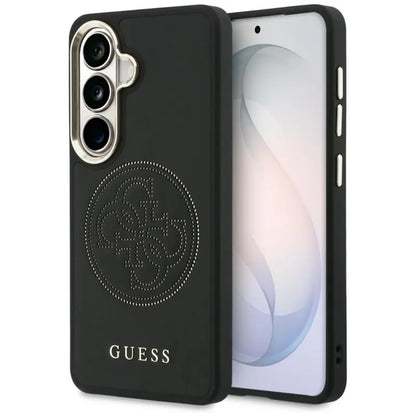 Guess Perforated Logo MagSafe dėklas - Samsung Galaxy S26 dėklas (juodas)