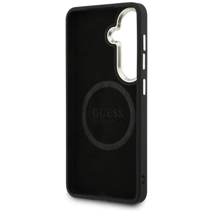 Guess Perforated Logo MagSafe dėklas - Samsung Galaxy S26 dėklas (juodas)