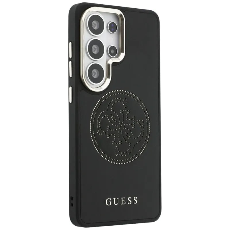 Guess Perforated Logo MagSafe dėklas - Samsung Galaxy S26 Ultra (Juodas)