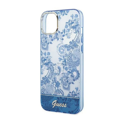 Guess Porcelain Collection - Dėklas, skirtas iPhone 14 Plus (mėlyna)
