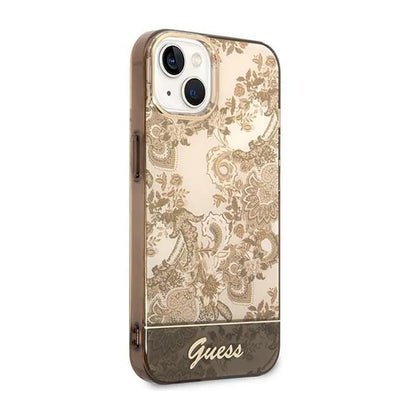 Guess Porcelain Collection – iPhone 14 Plus dėklas (Ochre)