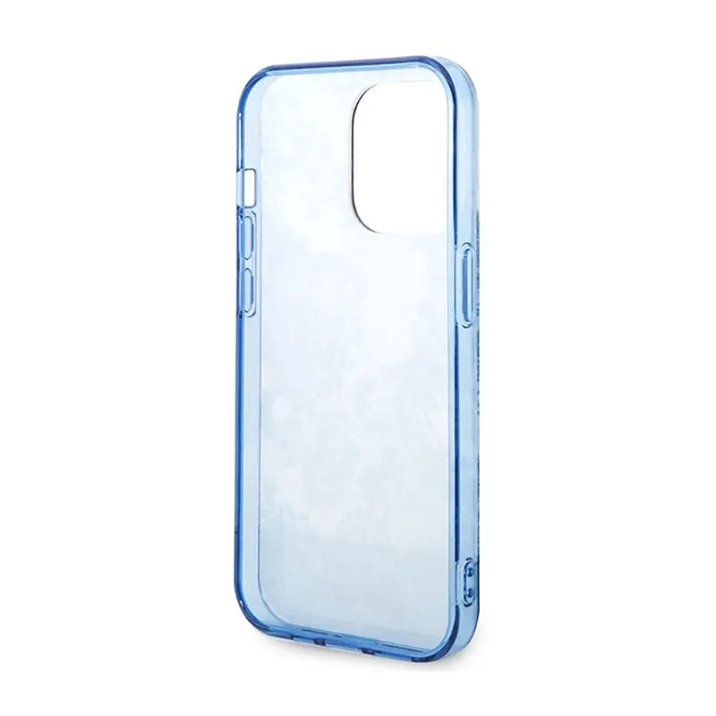 Guess Porcelain Collection - iPhone 14 Pro Max dėklas (mėlyna)