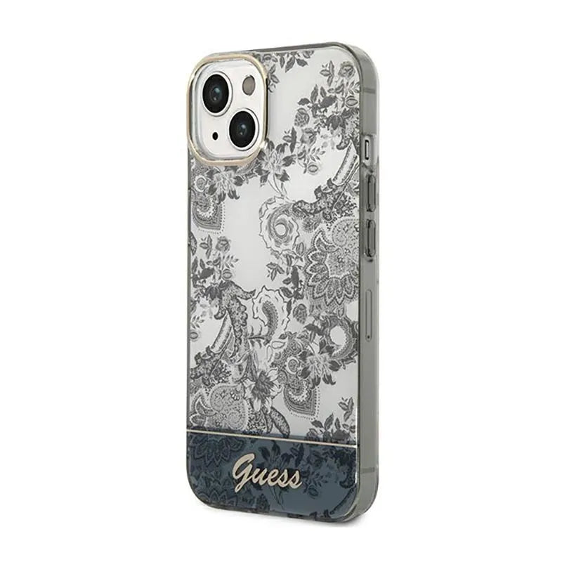 Guess Porcelain kolekcija – dėklas, skirtas iPhone 14 Plus (pilkas)