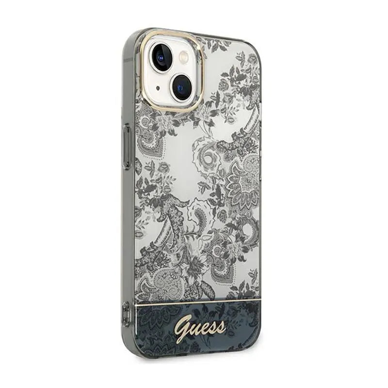 Guess Porcelain kolekcija – dėklas, skirtas iPhone 14 Plus (pilkas)