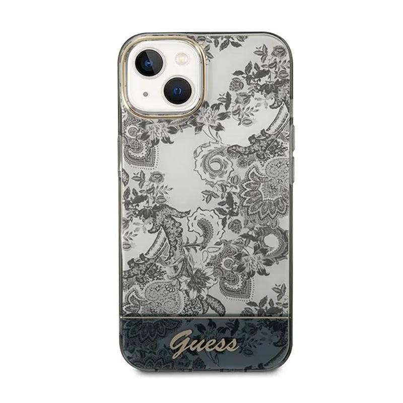 Guess Porcelain kolekcija – dėklas, skirtas iPhone 14 Plus (pilkas)