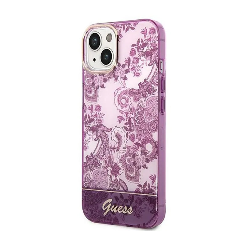 Guess Porceliano kolekcija - dėklas iPhone 14 Plus (Fuksija)