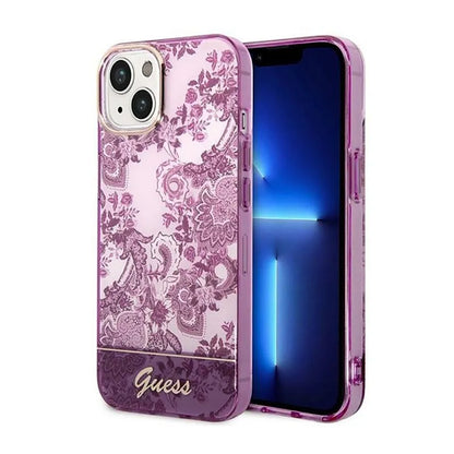 Guess Porceliano kolekcija - dėklas iPhone 14 Plus (Fuksija)