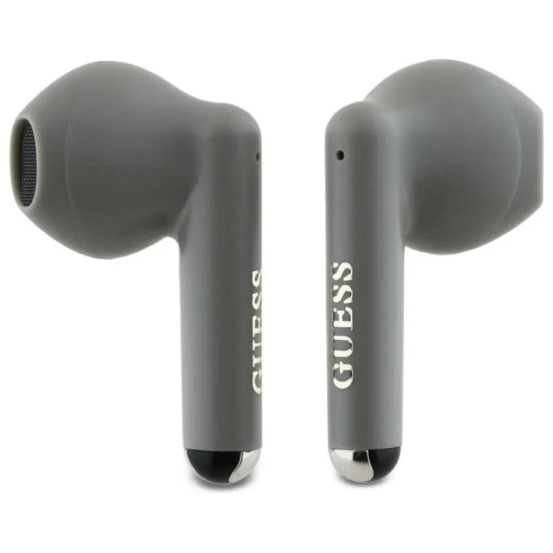 Guess Printed Classic Logo – „Bluetooth“ TWS ausinės + įkrovimo dėklas (pilkas)