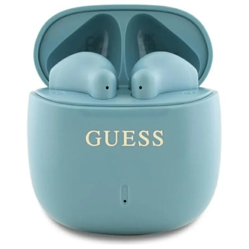 Guess Printed Classic Logo – „Bluetooth“ TWS ausinės + įkrovimo dėklas (turkio spalvos)