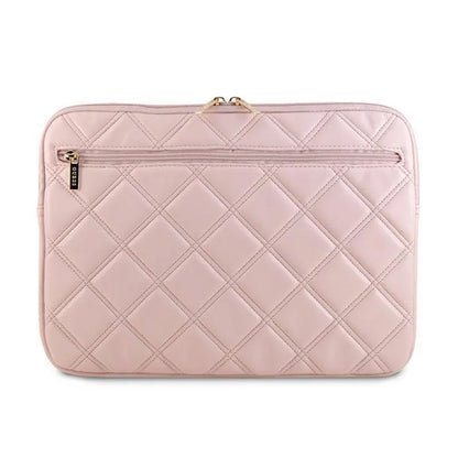 Guess Quilted 4G dėklas – nešiojamojo kompiuterio dėklas 13" / 14" (rožinis)