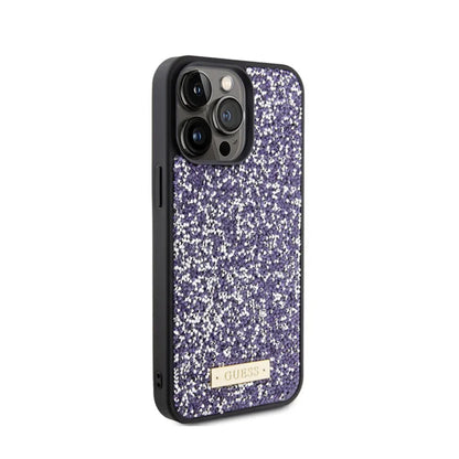 Guess Rhinestone Metal Logo – dėklas, skirtas iPhone 15 Pro Max (rožinis)