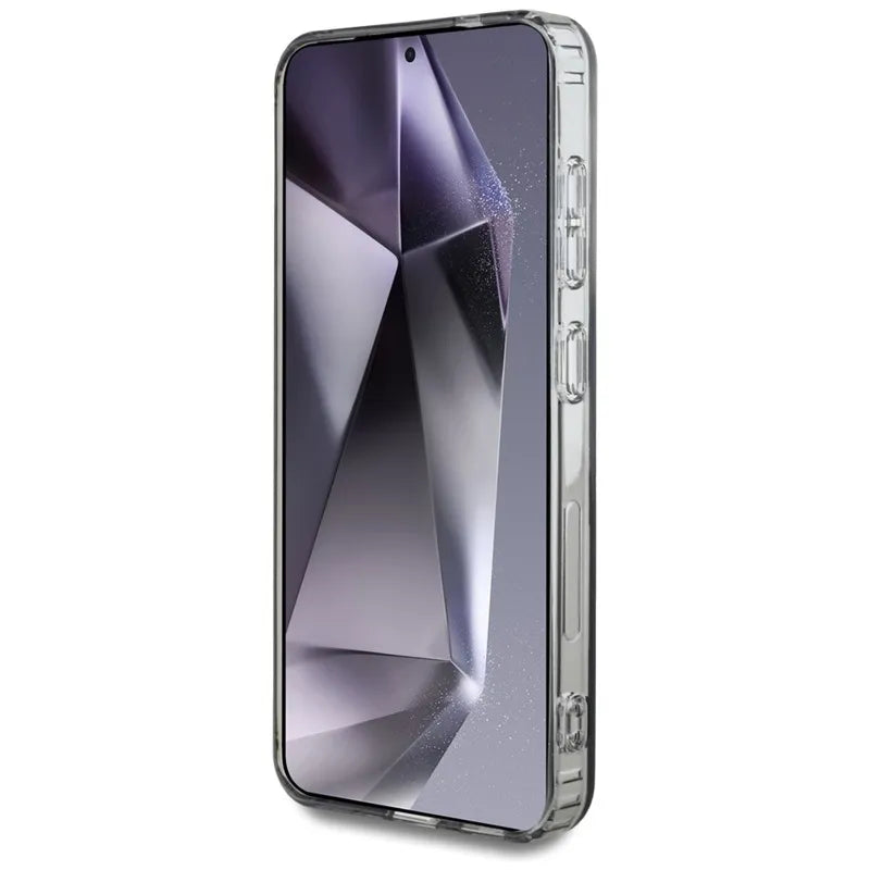 Guess Rhinestones Printed Classic Logo MagSafe – Dėklas, skirtas Samsung Galaxy S25 (juodas)