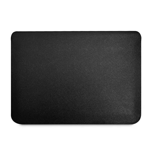 Guess Saffiano Triangle Logo dėklas – nešiojamojo kompiuterio dėklas 13" / 14" (juodas)