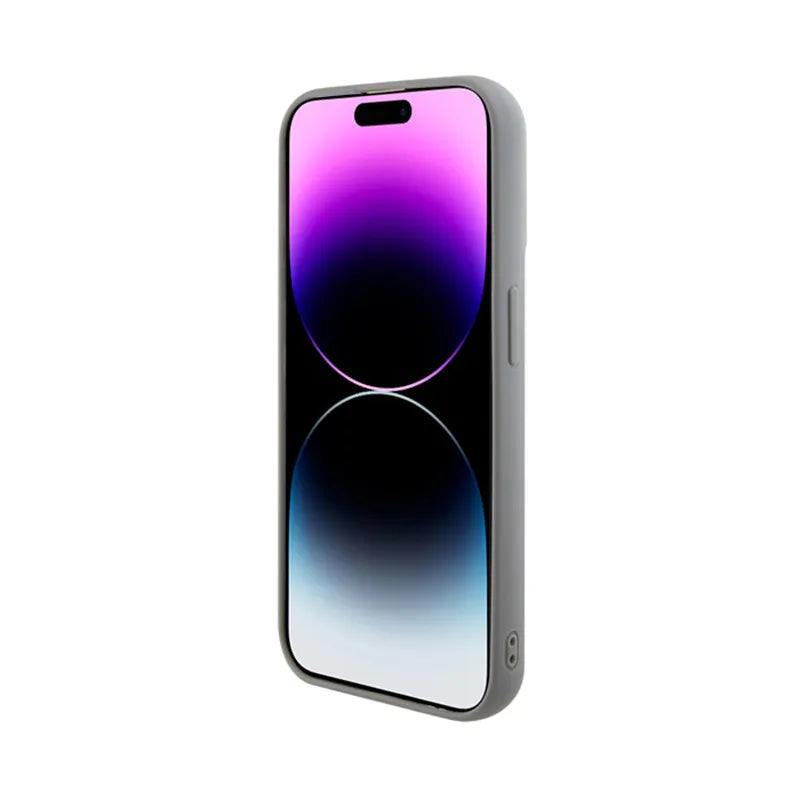 Guess Sequin Script Metal – dėklas iPhone 15 Pro (sidabras)