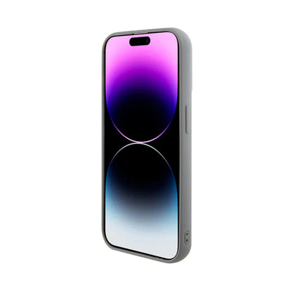 Guess Sequin Script Metal – dėklas iPhone 15 Pro (sidabras)