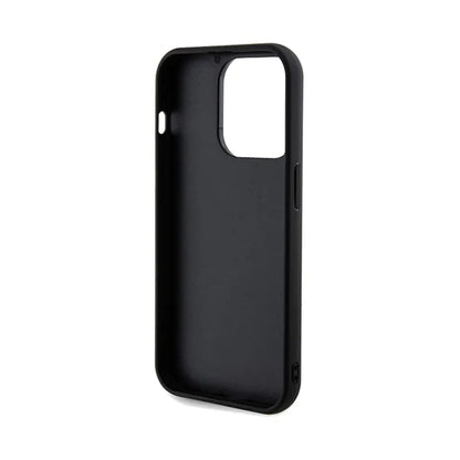 Guess Sequin Script Metal - „iPhone 14 Pro Max“ dėklas (juodas)