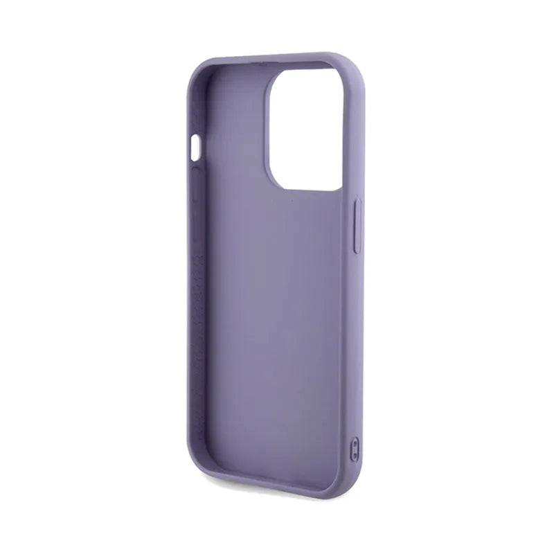 Guess Sequin Script Metal – iPhone 14 Pro Max dėklas (violetinis)