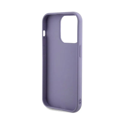 Guess Sequin Script Metal – iPhone 14 Pro Max dėklas (violetinis)