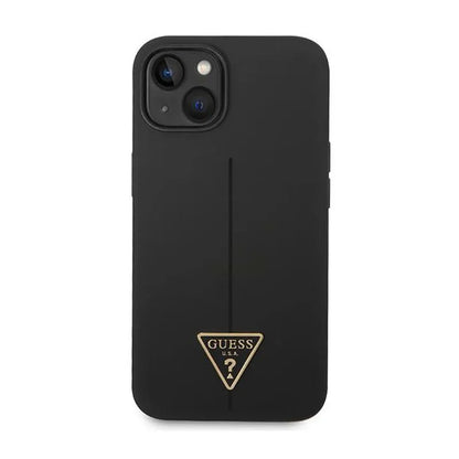 Guess Silicone Triangle Logo - Dėklas iPhone 14 Plus (juodas)