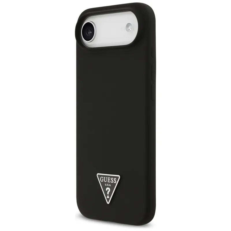 Guess Silicone Triangle Logo MagSafe dėklas iPhone Air (juodas)