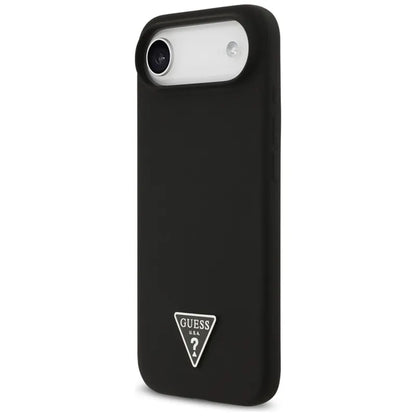 Guess Silicone Triangle Logo MagSafe dėklas iPhone Air (juodas)