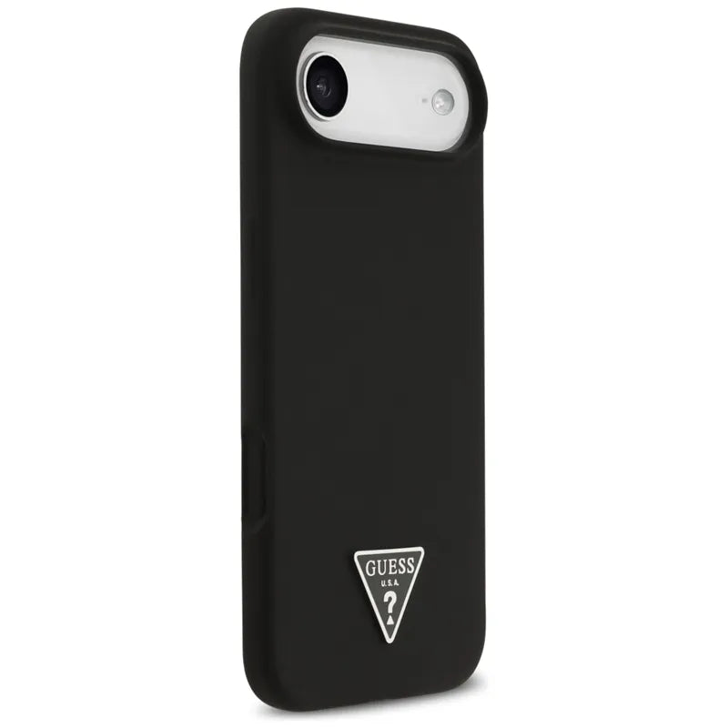 Guess Silicone Triangle Logo MagSafe dėklas iPhone Air (juodas)