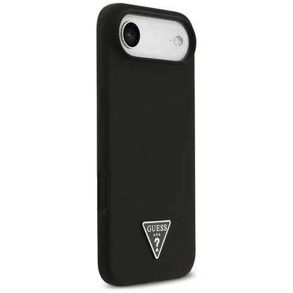 Guess Silicone Triangle Logo MagSafe dėklas iPhone Air (juodas)