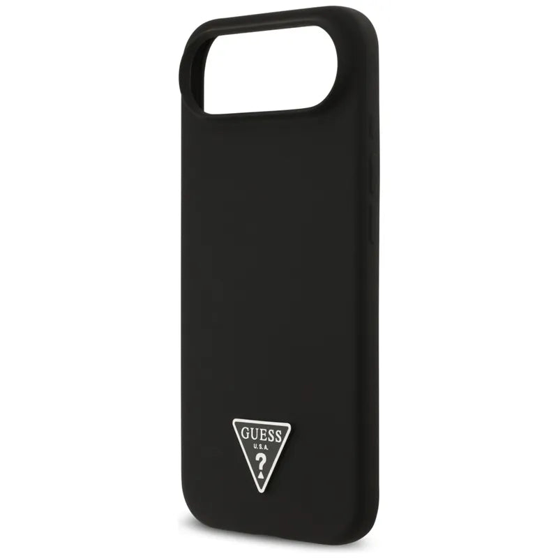 Guess Silicone Triangle Logo MagSafe dėklas iPhone Air (juodas)