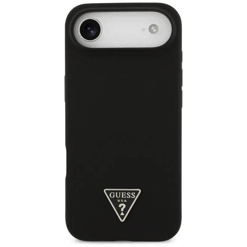 Guess Silicone Triangle Logo MagSafe dėklas iPhone Air (juodas)