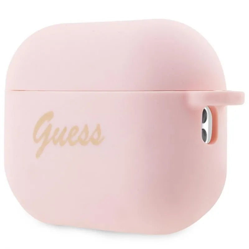 Guess silikoninis širdelės pakabukas – dėklas skirtas Apple AirPods Pro 2 (rožinė)