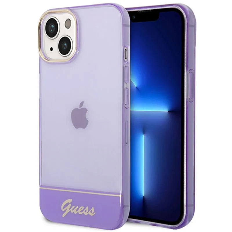 Guess Translucent - iPhone 14 Plus dėklas (violetinis)
