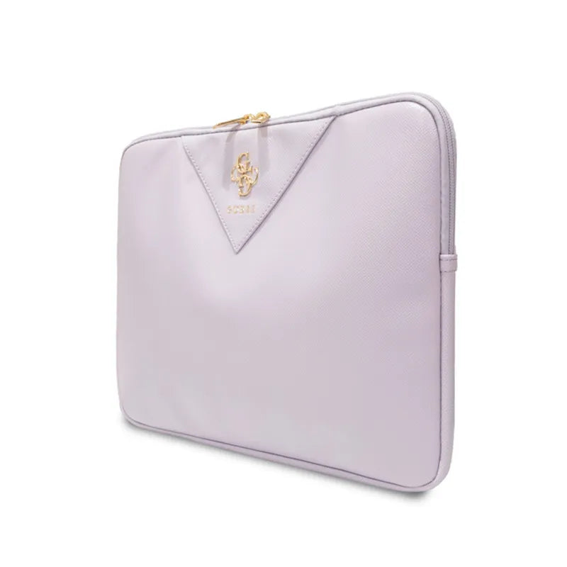 Guess Triangle 4G Sleeve - Nešiojamojo kompiuterio dėklas 13" / 14" (violetinis)