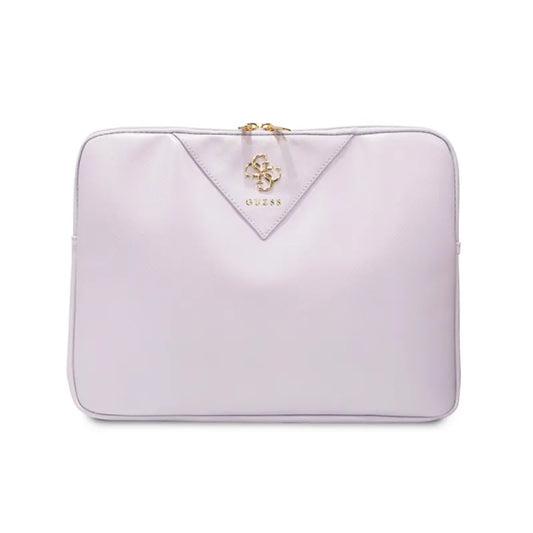 Guess Triangle 4G Sleeve - Nešiojamojo kompiuterio dėklas 13" / 14" (violetinis)