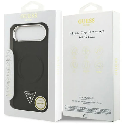 Guess Triangle Logo MagSafe dėklas iPhone Air (juodas)