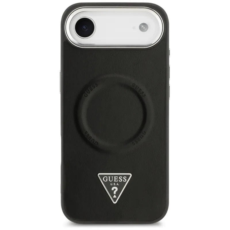 Guess Triangle Logo MagSafe dėklas iPhone Air (juodas)