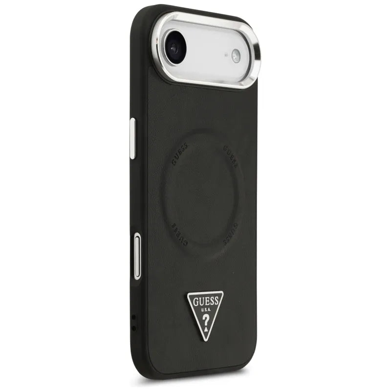 Guess Triangle Logo MagSafe dėklas iPhone Air (juodas)