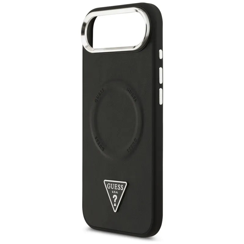 Guess Triangle Logo MagSafe dėklas iPhone Air (juodas)