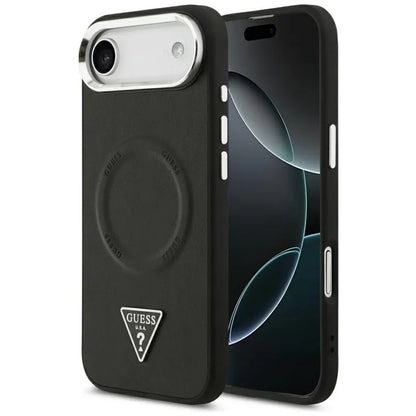 Guess Triangle Logo MagSafe dėklas iPhone Air (juodas)