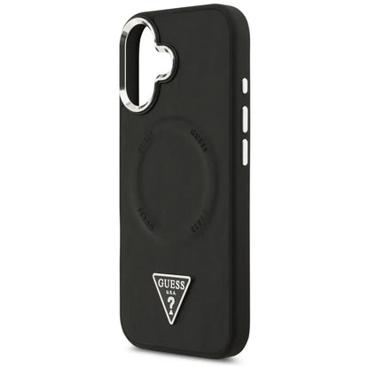 Guess Trikampio logotipas MagSafe - Dėklas iPhone 17 (Juodas)