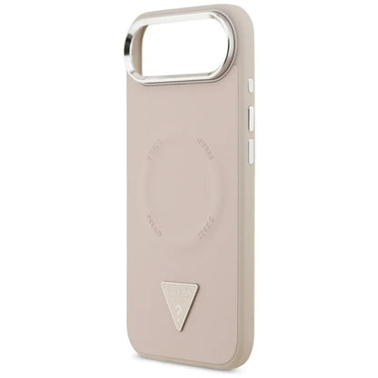 Guess Trikampio logotipas MagSafe dėklas iPhone Air (Rožinis)