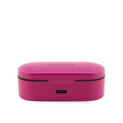 Guess True Wireless ausinės BT5.0 5H – TWS ausinės + įkrovimo dėklas (purpurinis)