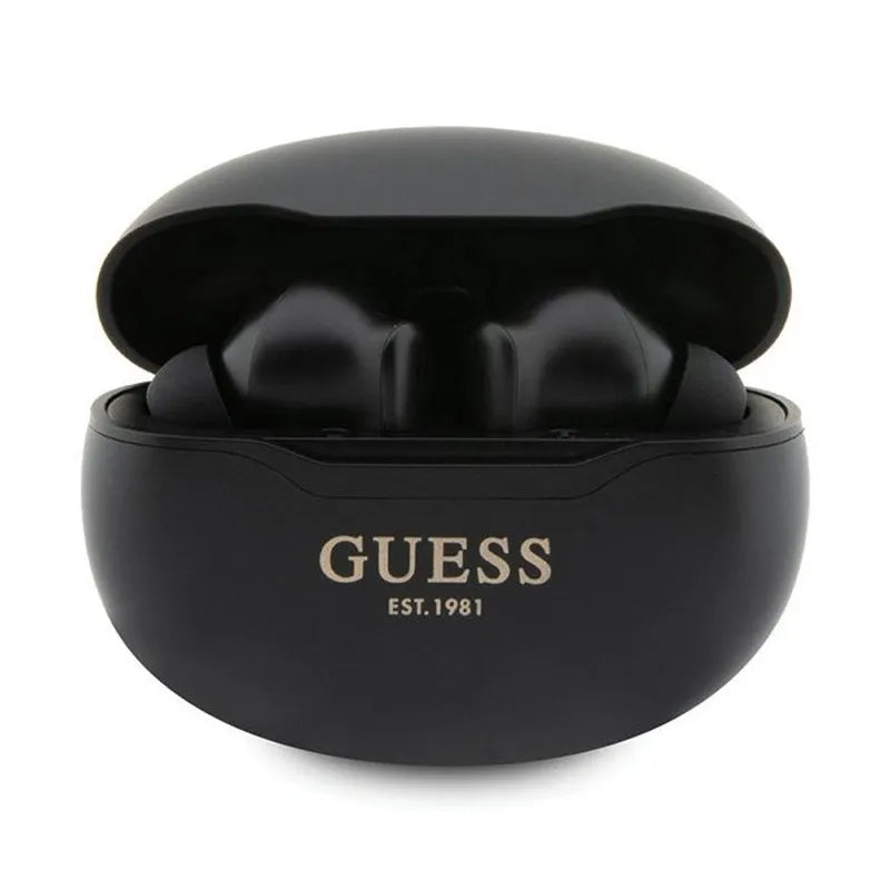 Guess True Wireless Classic EST BT5.3 – TWS ausinės + įkrovimo dėklas (juodas)