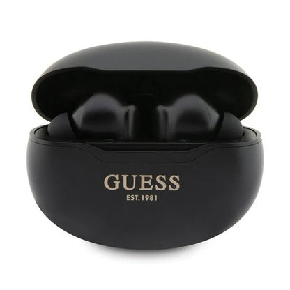 Guess True Wireless Classic EST BT5.3 – TWS ausinės + įkrovimo dėklas (juodas)